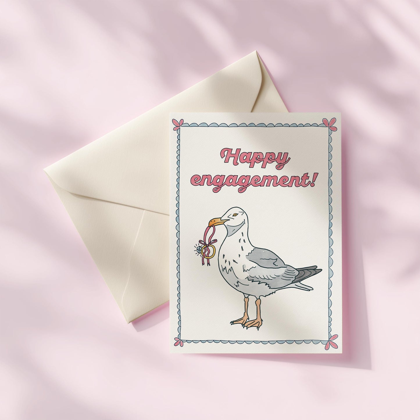 Happy Engagement Greeting Card | 5.5x6.5 Inch | Blank Inside Greeting Card | Engagement Card | Congratulations Card | Engagement Party Card