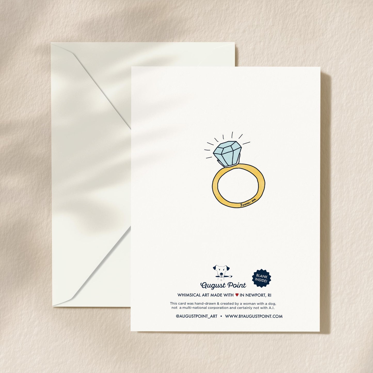 Happy Engagement Greeting Card | 5.5x6.5 Inch | Blank Inside Greeting Card | Engagement Card | Congratulations Card | Engagement Party Card