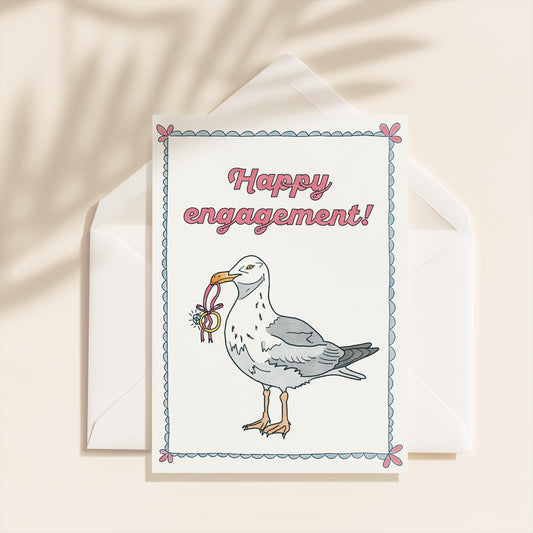 Happy Engagement Greeting Card | 5.5x6.5 Inch | Blank Inside Greeting Card | Engagement Card | Congratulations Card | Engagement Party Card