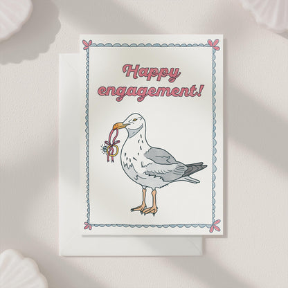 Happy Engagement Greeting Card | 5.5x6.5 Inch | Blank Inside Greeting Card | Engagement Card | Congratulations Card | Engagement Party Card