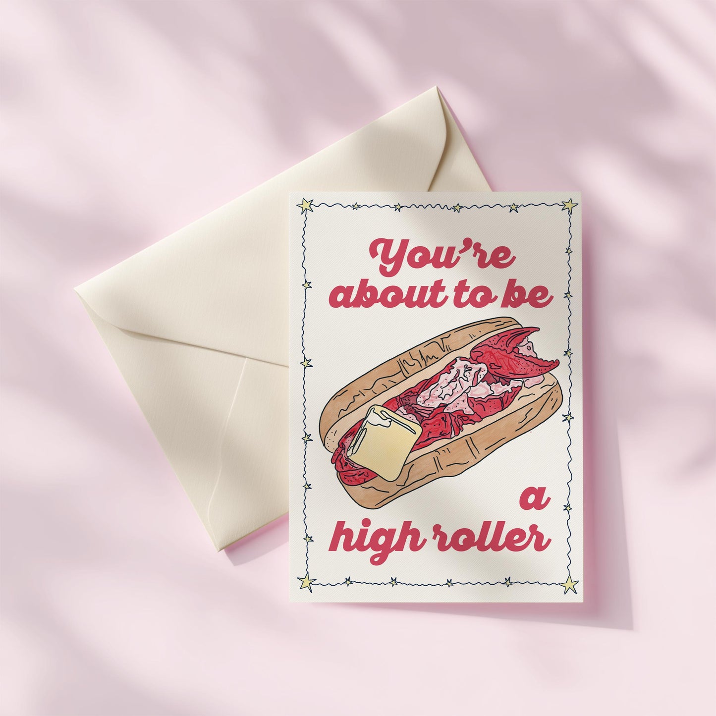 High Roller Celebration Greeting Card | 5.5x6.5 Inch | Blank Inside Greeting Card | Greeting Card for Graduation | Congrats Greeting Card