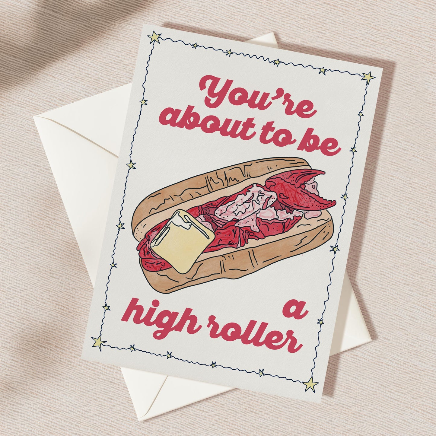 High Roller Celebration Greeting Card | 5.5x6.5 Inch | Blank Inside Greeting Card | Greeting Card for Graduation | Congrats Greeting Card