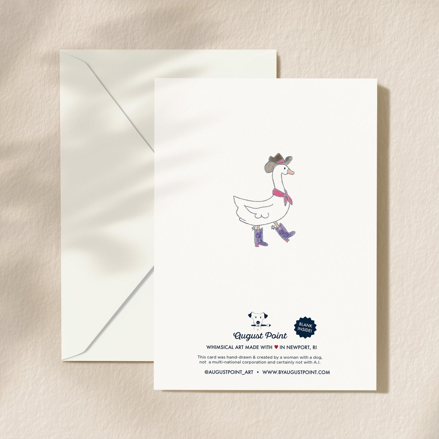 Silly Goose Just Because Greeting Card | 5.5x6.5 Inch | Blank Inside Greeting Card | Friend Greeting Card | Sympathy Card | Thank You Card