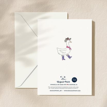 Silly Goose Just Because Greeting Card | 5.5x6.5 Inch | Blank Inside Greeting Card | Friend Greeting Card | Sympathy Card | Thank You Card