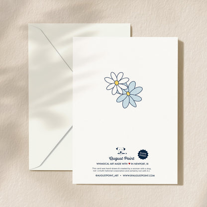 Blue Lobster Sympathy Greeting Card | 5.5x6.5 Inch | Blank Inside Greeting Card | Lobster Card | Whimsical Nautical Sorry Card