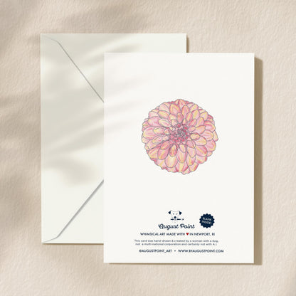 Flower Thank You Card | 5.5x6.5 Inch | Blank Inside Greeting Card | Thank You Greeting Card | Thanks A Bunch Greeting Card