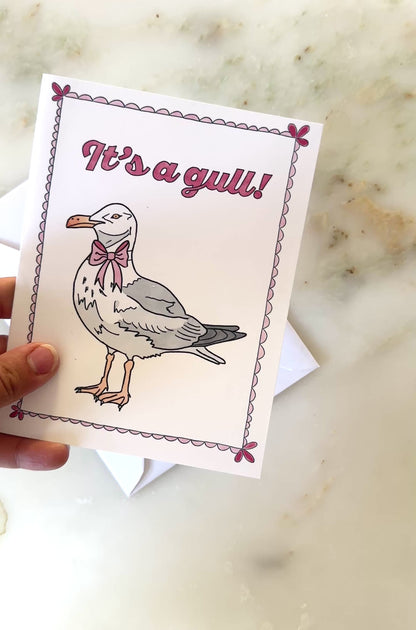 It's A Gull New Baby Card | Blank Inside