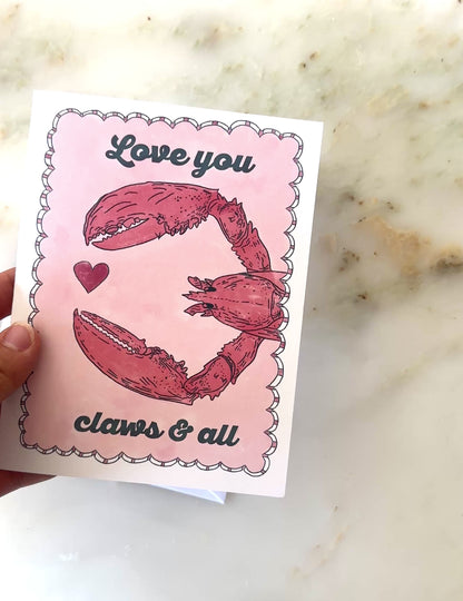 Love You Claws and All Card | Blank Inside