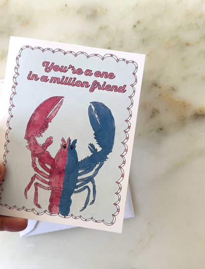 One In A Million Friend Card | Blank Inside