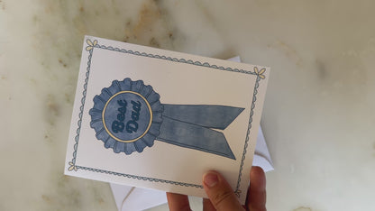 Best Dad Award Card | Blank Inside